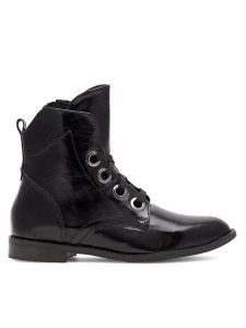 Lasocki Trzewiki ARC-LAMIA-29 Czarny. Czarne botki Lasocki, bez wzorów, ze skóry, bez obcasa, na płaskiej podeszwie, bez zapięcia. Za 209,99 zł.