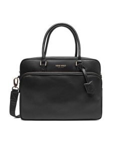 Nine West Torba na laptopa CEO-EMMA-LA482-2847 Czarny. Czarne torebki klasyczne Nine West, bez wzorów, z materiału, bez dodatków. Za 249,99 zł.
