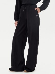Guess Spodnie dresowe V5GB07 KCRP0 Czarny Regular Fit. Czarne spodnie dresowe Guess, xs, z aplikacjami, z bawełny. Za 259,99 zł.