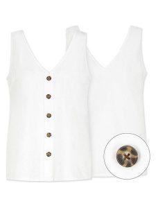 Eight2Nine Top w kolorze białym rozmiar: L. Białe topy Eight2Nine, l, bez wzorów, bez kołnierzyka, bez ramiączek. Za 82,99 zł.