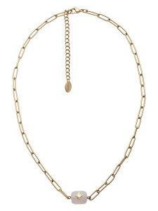 U.S. Polo Assn. Pozłacany naszyjnik - dł. 36,5 cm rozmiar: onesize. Białe naszyjniki U.S. Polo Assn., z kwarcem, pozłacane. Za 79,03 zł.