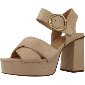 Sandały MTNG 53402M Beżowy. Brązowe buty trekkingowe mtng, ze skóry, bez zapięcia. Za 167,99 zł.