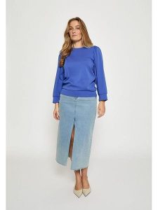 Peppercorn Bluza "Fiola" w kolorze niebieskim rozmiar: L. Niebieskie bluzy Peppercorn, l, bez wzorów, z bawełny, bez kaptura. Za 147,65 zł.