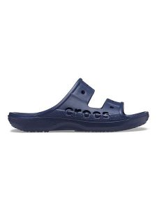 Crocs Klapki "Baya" w kolorze granatowym rozmiar: 45/46. Niebieskie klapki Crocs, bez wzorów, z otwartym noskiem, bez obcasa. Za 83,62 zł.