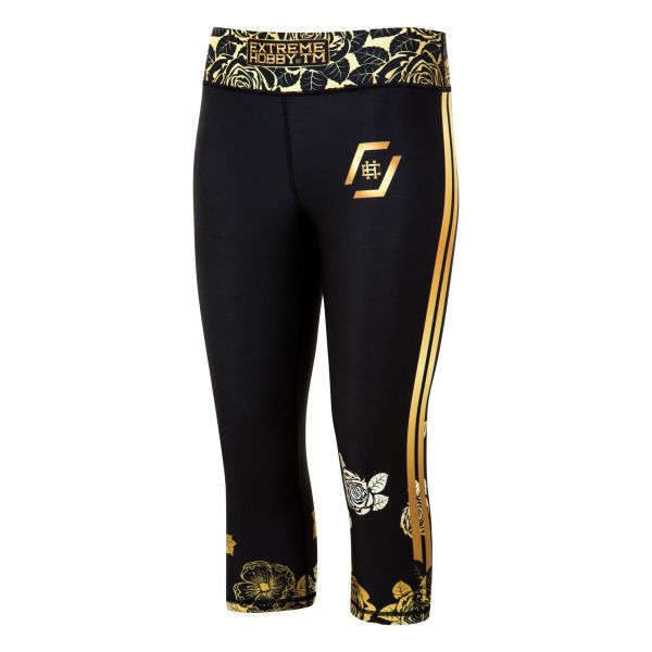 Legginsy sportowe damskie EXTREME HOBBY ROSE 3/4. Czarne legginsy EXTREME HOBBY, bez wzorów, z elastanu. Za 179,00 zł.