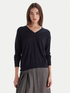Weekend Max Mara Sweter Fiocchi 2525366042 Granatowy Regular Fit. Niebieskie swetry klasyczne Weekend Max Mara, xs, z wełny, bez kołnierzyka. Za 549,99 zł.