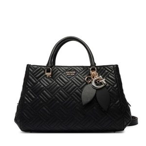 Torebka Guess. Czarne kuferki Guess, z aplikacjami, bez dodatków. Za 749,99 zł.