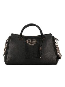Guess Torebka w kolorze czarnym - 33 x 20 x 11 cm rozmiar: onesize. Czarne torebki klasyczne Guess, z aplikacjami, z materiału, przez ramię, bez dodatków. Za 507,51 zł.