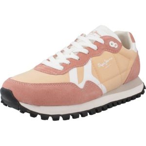 Buty PEPE JEANS BRIT-ON PRINT W Pomarańczowy. Brązowe buty trekkingowe Pepe Jeans, z jeansu, bez zapięcia. Za 239,99 zł.