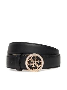 Guess Pasek Damski BW9284 P5430 Czarny. Czarne paski Guess, z aplikacjami, ze skóry. Za 199,99 zł.