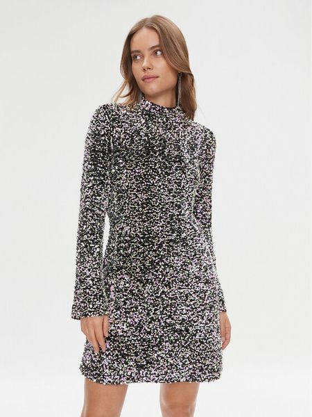 Bruuns Bazaar Sukienka koktajlowa BBW3693 Czarny Regular Fit. Czarne kombinezony Bruuns Bazaar, bez wzorów, z syntetyku, wizytowe, bez kołnierzyka, bez ramiączek. Za 539,99 zł.