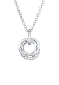 Elli Damski pierścionek z wisiorkiem w kształcie koła wysadzany kryształami cyrkonii wykonany ze srebra próby 925 Sterling Silver Naszyjniki 1 ct. Szare pierścionki Elli, z cyrkonią, srebrne. Za 328,09 zł.