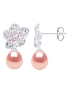 ATELIERS SAINT GERMAIN Srebrne kolczyki-wkrętki z cyrkoniami i perłami rozmiar: onesize. Szare kolczyki ATELIERS SAINT GERMAIN, z cyrkonią, srebrne. Za 347,99 zł.