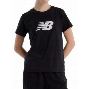 KOSZULKA damska NEW BALANCE T-SHIRT WT43582BK bawełniana czarna sportowa L. Czarne koszulki sportowe New Balance, bez wzorów, z bawełny, bez ramiączek. Za 137,00 zł.