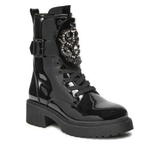 Trapery Jenny Fairy. Czarne buty zimowe Jenny Fairy, bez obcasa, bez zapięcia. Za 149,99 zł.