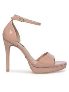 Nine West Sandały WFA2733-2 Beżowy. Brązowe sandały Nine West, bez wzorów, z syntetyku, bez obcasa, na szpilce, bez zapięcia. Za 160,99 zł.