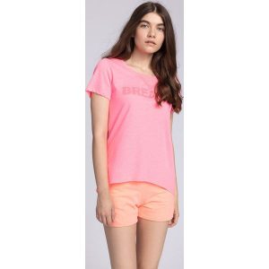 T-shirt damski TSD454 - różowy. T-shirty marki 4f. W wyprzedaży za 39,99 zł.