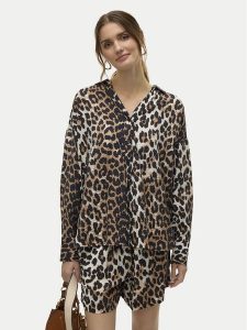 Vero Moda Koszula Josie 10315150 Brązowy Oversize. Brązowe koszule Vero Moda, l, bez wzorów, z wiskozy, bez kołnierzyka, bez ramiączek. Za 99,99 zł.