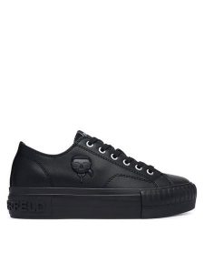 KARL LAGERFELD Trampki KL60426 Czarny. Czarne trampki KARL LAGERFELD, bez wzorów, ze skóry, bez zapięcia. Za 492,99 zł.