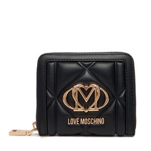 Portfel LOVE MOSCHINO. Czarne portfele LOVE MOSCHINO, bez wzorów. Za 389,99 zł.