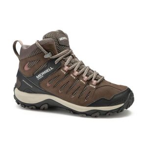 Buty turystyczne damskie Crosslander Mid wodoodporne. Buty trekkingowe Merrell, z kauczuku, bez zapięcia. Za 429,99 zł.