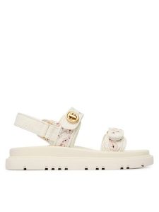 Aldo Sandały Linette 14242953 Biały. Białe sandały ALDO, bez wzorów, z materiału, bez obcasa, na płaskiej podeszwie, bez zapięcia. Za 549,99 zł.