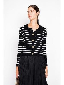 ASSUILI Kardigan w kolorze czarno-białym rozmiar: 42. Czarne kardigany Assuili. Za 130,99 zł.