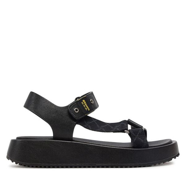 Sandały Blauer. Czarne sandały Blauer, bez wzorów, bez obcasa, na płaskiej podeszwie, bez zapięcia. Za 419,99 zł.