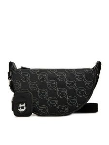 KARL LAGERFELD Torebka A1W30386 Czarny. Czarne listonoszki KARL LAGERFELD, bez wzorów, ze skóry, bez dodatków. Za 469,99 zł.