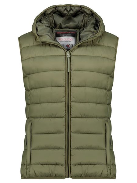 Geographical Norway Kamizelka pikowana "Vatikotal" w kolorze oliwkowym rozmiar: XXL. Brązowe kamizelki Geographical Norway, xxl, bez wzorów, bez kołnierzyka, bez ramiączek, bez kaptura. Za 139,87 zł.