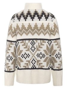 KARI TRAA Sweter "Amelia" w kolorze biało-beżowo-antracytowym rozmiar: XS. Białe golfy Kari Traa, bez wzorów, z wełny. Za 269,75 zł.