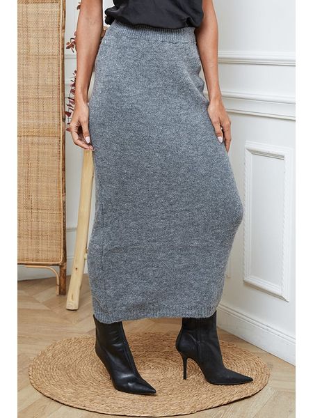 So Cachemire Spódnica dzianinowa "Doristo" w kolorze szarym rozmiar: L. Szare spódnice So Cachemire, na co dzień, l, bez wzorów, z dzianiny, maxi. Za 165,71 zł.