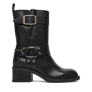 Botki G-Star Raw. Czarne botki G-Star Raw, bez wzorów, bez obcasa, na słupku, bez zapięcia. Za 479,99 zł.