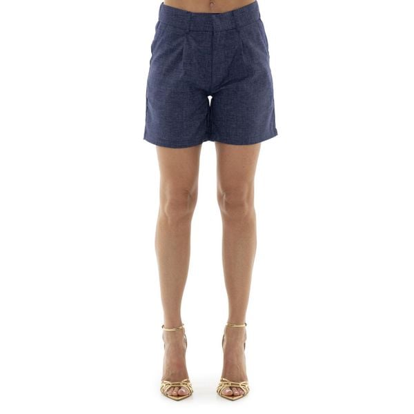 Szorty z bawełna z kieszenie na co dzień. Niebieskie szorty LEONE 1947 APPAREL, bez wzorów, z bawełny. W wyprzedaży za 112,15 zł.