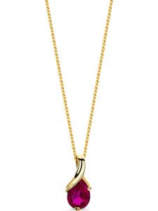 Diamant Exquis Złoty naszyjnik z zawieszkami - dł. 45 cm rozmiar: onesize. Czerwone naszyjniki Diamant Exquis, z rubinem, złote. Za 1 035,99 zł.