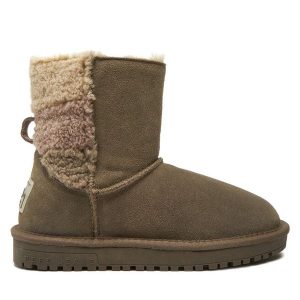 Śniegowce Pepe Jeans. Brązowe buty zimowe Pepe Jeans, z jeansu, bez obcasa, bez zapięcia. Za 349,99 zł.