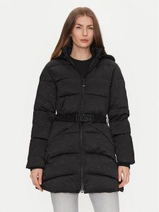 Guess Płaszcz zimowy Seline W4BL58 WGL72 Czarny Regular Fit. Czarne kurtki Guess, na zimę, s, z aplikacjami, z syntetyku, bez kaptura. Za 619,99 zł.