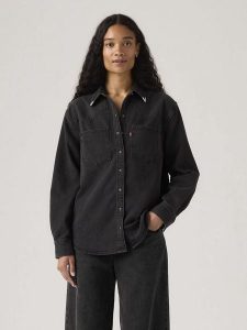 Levi's Koszula dżinsowa w kolorze czarnym rozmiar: M. Czarne koszule Levi's®, m, bez wzorów, z bawełny, bez kołnierzyka, bez ramiączek. Za 199,95 zł.