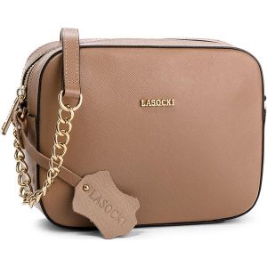 Torebka LASOCKI - BRT-071 Dk Beige. Brązowe listonoszki marki Lasocki, ze skóry. Za 139,99 zł.