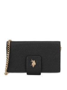 U.S. Polo Assn. Torebka BIUXT8390WVP Czarny. Czarne torebki klasyczne U.S. Polo Assn., bez wzorów, z tworzywa sztucznego, bez dodatków. Za 132,99 zł.