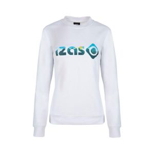 Podstawowa bluza bawełniana dla kobiet Izas RODHES W. Białe bluzy Izas, bez wzorów, z bawełny, bez kaptura. Za 160,83 zł.