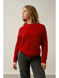 AUTHENTIC CASHMERE Kaszmirowy sweter "Oceane" w kolorze czerwonym rozmiar: XL. Czerwone swetry oversize AUTHENTIC CASHMERE, xl, bez wzorów, z kaszmiru, bez ramiączek. Za 478,99 zł.