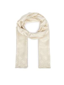Guess Szal AW5685 POL03 Kremowy. Białe rękawiczki Guess, z aplikacjami, z poliesteru. Za 194,99 zł.