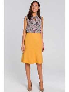 Stylove Spódnica w kolorze żółtym rozmiar: L. Żółte spódnice Stylove, l, bez wzorów, midi. Za 140,53 zł.