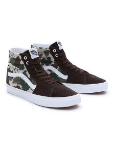 Vans Skórzane sneakersy "SK8-Hi" w kolorze brązowo-oliwkowym rozmiar: 39. Brązowe trampki Vans, bez wzorów, za kostkę, bez zapięcia. Za 167,28 zł.