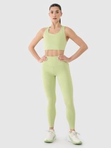 4F Legginsy treningowe z wysokim stanem damskie - zielone L. Zielone legginsy 4f, bez wzorów, z dzianiny, z podwyższonym stanem. W wyprzedaży za 69,99 zł.