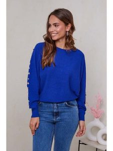 Soft Cashmere Sweter w kolorze niebieskim rozmiar: 34/36. Niebieskie swetry oversize Soft Cashmere, bez wzorów, z kaszmiru, bez ramiączek. Za 101,70 zł.