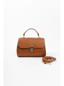 Lia Biassoni Skórzana torebka w kolorze jasnobrązowym - 27 x 19 x 13 cm rozmiar: onesize. Brązowe torebki klasyczne Lia Biassoni, bez wzorów, z materiału, przez ramię, bez dodatków. Za 334,60 zł.