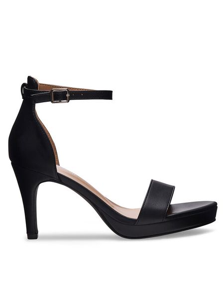 Clara Barson Sandały WSS21151-01 Czarny. Czarne sandały Clara Barson, bez wzorów, z syntetyku, bez obcasa, na szpilce, bez zapięcia. Za 129,99 zł.