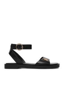 U.S. Polo Assn. Sandały EO-MARINA001W/6Y1 Czarny. Czarne sandały U.S. Polo Assn., bez wzorów, ze skóry, bez obcasa, na płaskiej podeszwie, bez zapięcia. Za 219,99 zł.